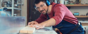carpenter working with wood
