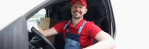 man driving a commerial vehicle covered by van insurance